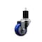 Service Caster 3'' Blue Poly Wheel Swivel 1-3/4'' Expanding Stem Caster SCC-EX20S314-PPUB-BLUE-134 - alternate 1